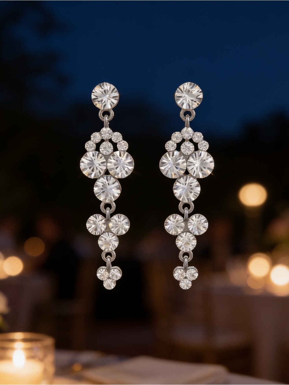 Swarovski Diapason Crystal Chandelier Drop Earrings